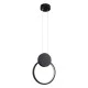 GloboStar® CYCLOS 61073 Κρεμαστό Φωτιστικό Οροφής Design LED CCT 9W 1080lm 300° AC 220-240V - Εναλλαγή Φωτισμού μέσω Διακόπτη On/Off All In One Ψυχρό 6000k+Φυσικό 4500k+Θερμό 2700k Μ21 x Π2.3 x Υ26.5cm - Μαύρο