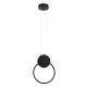 GloboStar® CYCLOS 61073 Κρεμαστό Φωτιστικό Οροφής Design LED CCT 9W 1080lm 300° AC 220-240V - Εναλλαγή Φωτισμού μέσω Διακόπτη On/Off All In One Ψυχρό 6000k+Φυσικό 4500k+Θερμό 2700k Μ21 x Π2.3 x Υ26.5cm - Μαύρο