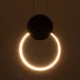 GloboStar® CYCLOS 61073 Κρεμαστό Φωτιστικό Οροφής Design LED CCT 9W 1080lm 300° AC 220-240V - Εναλλαγή Φωτισμού μέσω Διακόπτη On/Off All In One Ψυχρό 6000k+Φυσικό 4500k+Θερμό 2700k Μ21 x Π2.3 x Υ26.5cm - Μαύρο