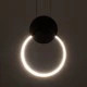GloboStar® CYCLOS 61073 Κρεμαστό Φωτιστικό Οροφής Design LED CCT 9W 1080lm 300° AC 220-240V - Εναλλαγή Φωτισμού μέσω Διακόπτη On/Off All In One Ψυχρό 6000k+Φυσικό 4500k+Θερμό 2700k Μ21 x Π2.3 x Υ26.5cm - Μαύρο