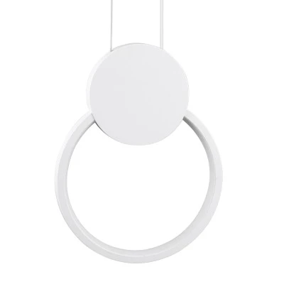 Κρεμαστό φωτιστικό οροφής CYCLOS λευκό χρώμα Design LED CCT 9W 1080lm δέσμης 300° με εναλλαγή φωτισμού μέσω διακόπτη On/Off All In One AC 220-240V IP20