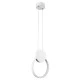 Κρεμαστό φωτιστικό οροφής CYCLOS λευκό χρώμα Design LED CCT 9W 1080lm δέσμης 300° με εναλλαγή φωτισμού μέσω διακόπτη On/Off All In One AC 220-240V IP20