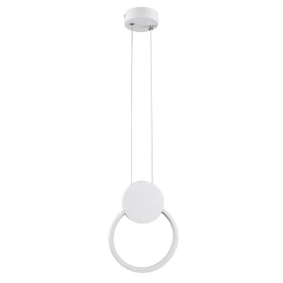 Κρεμαστό φωτιστικό οροφής CYCLOS λευκό χρώμα Design LED CCT 9W 1080lm δέσμης 300° με εναλλαγή φωτισμού μέσω διακόπτη On/Off All In One AC 220-240V IP20