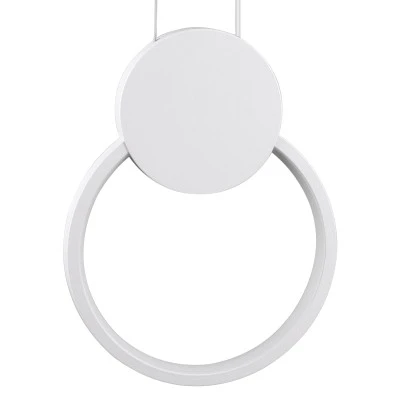 Κρεμαστό φωτιστικό οροφής CYCLOS λευκό χρώμα Design LED CCT 9W 1080lm δέσμης 300° με εναλλαγή φωτισμού μέσω διακόπτη On/Off All In One AC 220-240V IP20