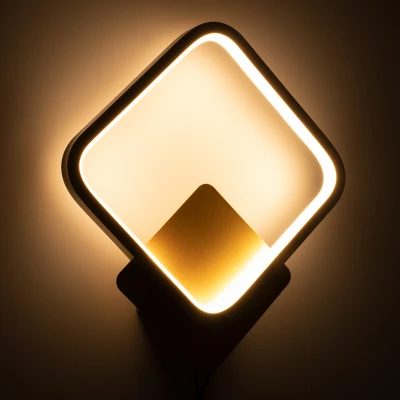 Μοντέρνα επιτοίχια απλίκα LED kelvo® LENA 12W 1440lm 300° AC 220-240V IP20 ρυθμιζόμενο λευκό CCT με εναλλαγή χρωμάτων 2700K/4500K/6000K χρυσό βούρτσας 25x5.5x29.5cm