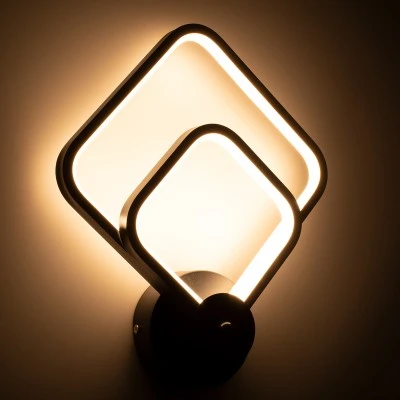 Επιτοίχια απλίκα LED kelvo® ANNA 15W 1800lm 300° AC 220-240V IP20 ρυθμιζόμενο λευκό CCT με εναλλαγή χρωμάτων μαύρο ματ 25x8x30cm