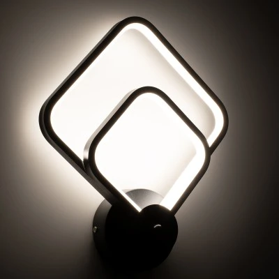 Επιτοίχια απλίκα LED kelvo® ANNA 15W 1800lm 300° AC 220-240V IP20 ρυθμιζόμενο λευκό CCT με εναλλαγή χρωμάτων μαύρο ματ 25x8x30cm