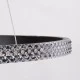 Κρεμαστό φωτιστικό DIAMOND κύκλος LED σε μαύρο χρώμα με εφέ διαμαντιού CCT 20W 2356lm 360° με ρύθμιση φωτισμού Dimmable Φ25cm Μ25 x Π25 x Υ3cm