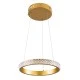 Κρεμαστό φωτιστικό DIAMOND δαχτυλίδι κύκλος LED CCT 20W 2356lm 360° με εναλλαγή φωτισμού μέσω τηλεχειριστηρίου Dimmable Φ25cm σε χρυσό 3 χρόνια εγγύηση Μ25 x Π25 x Υ3cm