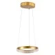Κρεμαστό φωτιστικό DIAMOND δαχτυλίδι κύκλος LED CCT 20W 2356lm 360° με εναλλαγή φωτισμού μέσω τηλεχειριστηρίου Dimmable Φ25cm σε χρυσό 3 χρόνια εγγύηση Μ25 x Π25 x Υ3cm