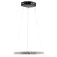 Μοντέρνο κρεμαστό φωτιστικό DIAMOND δαχτυλίδι LED CCT 30W 3513lm 360° AC 220-240V με εφέ διαμαντιού και δυνατότητα ρύθμισης φωτός Dimmable Φ40cm σε μαύρο χρώμα