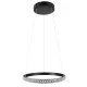 Μοντέρνο κρεμαστό φωτιστικό DIAMOND δαχτυλίδι LED CCT 30W 3513lm 360° AC 220-240V με εφέ διαμαντιού και δυνατότητα ρύθμισης φωτός Dimmable Φ40cm σε μαύρο χρώμα