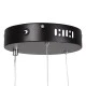 GloboStar® DIAMOND 61130 Κρεμαστό Φωτιστικό Δαχτυλίδι-Κύκλος LED CCT 45W 5230lm 360° AC 220-240V - Εναλλαγή Φωτισμού μέσω Τηλεχειριστηρίου All In One Ψυχρό 6000k+Φυσικό 4500k+Θερμό 2700k Dimmable Φ60cm - Μαύρο - 3 Years Warranty