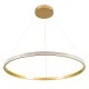 GloboStar® DIAMOND 61133 Κρεμαστό Φωτιστικό Δαχτυλίδι-Κύκλος LED CCT 67W 7689lm 360° AC 220-240V - Εναλλαγή Φωτισμού μέσω Τηλεχειριστηρίου All In One Ψυχρό 6000k+Φυσικό 4500k+Θερμό 2700k Dimmable Φ80cm - Χρυσό Βούρτσας - 3 Years Warranty