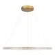 GloboStar® DIAMOND 61133 Κρεμαστό Φωτιστικό Δαχτυλίδι-Κύκλος LED CCT 67W 7689lm 360° AC 220-240V - Εναλλαγή Φωτισμού μέσω Τηλεχειριστηρίου All In One Ψυχρό 6000k+Φυσικό 4500k+Θερμό 2700k Dimmable Φ80cm - Χρυσό Βούρτσας - 3 Years Warranty