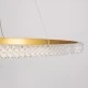 GloboStar® DIAMOND 61133 Κρεμαστό Φωτιστικό Δαχτυλίδι-Κύκλος LED CCT 67W 7689lm 360° AC 220-240V - Εναλλαγή Φωτισμού μέσω Τηλεχειριστηρίου All In One Ψυχρό 6000k+Φυσικό 4500k+Θερμό 2700k Dimmable Φ80cm - Χρυσό Βούρτσας - 3 Years Warranty