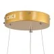 GloboStar® DIAMOND 61133 Κρεμαστό Φωτιστικό Δαχτυλίδι-Κύκλος LED CCT 67W 7689lm 360° AC 220-240V - Εναλλαγή Φωτισμού μέσω Τηλεχειριστηρίου All In One Ψυχρό 6000k+Φυσικό 4500k+Θερμό 2700k Dimmable Φ80cm - Χρυσό Βούρτσας - 3 Years Warranty