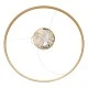 GloboStar® DIAMOND 61133 Κρεμαστό Φωτιστικό Δαχτυλίδι-Κύκλος LED CCT 67W 7689lm 360° AC 220-240V - Εναλλαγή Φωτισμού μέσω Τηλεχειριστηρίου All In One Ψυχρό 6000k+Φυσικό 4500k+Θερμό 2700k Dimmable Φ80cm - Χρυσό Βούρτσας - 3 Years Warranty