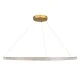GloboStar® DIAMOND 61135 Κρεμαστό Φωτιστικό Δαχτυλίδι-Κύκλος LED CCT 75W 8743lm 360° AC 220-240V - Εναλλαγή Φωτισμού μέσω Τηλεχειριστηρίου All In One Ψυχρό 6000k+Φυσικό 4500k+Θερμό 2700k Dimmable Φ100cm - Χρυσό Βούρτσας - 3 Years Warranty