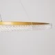 GloboStar® DIAMOND 61135 Κρεμαστό Φωτιστικό Δαχτυλίδι-Κύκλος LED CCT 75W 8743lm 360° AC 220-240V - Εναλλαγή Φωτισμού μέσω Τηλεχειριστηρίου All In One Ψυχρό 6000k+Φυσικό 4500k+Θερμό 2700k Dimmable Φ100cm - Χρυσό Βούρτσας - 3 Years Warranty