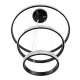 GloboStar® DIAMOND TRIO 61136 Κρεμαστό Φωτιστικό Δαχτυλίδι-Κύκλος LED CCT 100W 12123lm 360° AC 220-240V - Εναλλαγή Φωτισμού μέσω Τηλεχειριστηρίου All In One Ψυχρό 6000k+Φυσικό 4500k+Θερμό 2700k Dimmable Φ25+40+60cm - Μαύρο - 3 Years Warranty