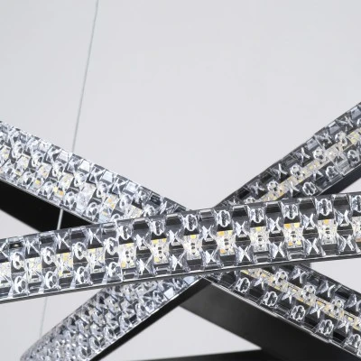 GloboStar® DIAMOND TRIO 61136 Κρεμαστό Φωτιστικό Δαχτυλίδι-Κύκλος LED CCT 100W 12123lm 360° AC 220-240V - Εναλλαγή Φωτισμού μέσω Τηλεχειριστηρίου All In One Ψυχρό 6000k+Φυσικό 4500k+Θερμό 2700k Dimmable Φ25+40+60cm - Μαύρο - 3 Years Warranty