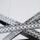 GloboStar® DIAMOND TRIO 61136 Κρεμαστό Φωτιστικό Δαχτυλίδι-Κύκλος LED CCT 100W 12123lm 360° AC 220-240V - Εναλλαγή Φωτισμού μέσω Τηλεχειριστηρίου All In One Ψυχρό 6000k+Φυσικό 4500k+Θερμό 2700k Dimmable Φ25+40+60cm - Μαύρο - 3 Years Warranty