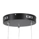GloboStar® DIAMOND TRIO 61142 Κρεμαστό Φωτιστικό Δαχτυλίδι-Κύκλος LED CCT 100W 12123lm 360° AC 220-240V - Εναλλαγή Φωτισμού μέσω Τηλεχειριστηρίου All In One Ψυχρό 6000k+Φυσικό 4500k+Θερμό 2700k Dimmable Φ25+40+60cm - Μαύρο - 3 Years Warranty