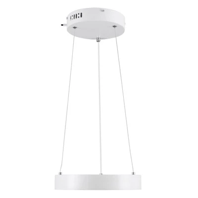 GloboStar® NEMESIS 61153 Κρεμαστό Φωτιστικό Δαχτυλίδι-Κύκλος LED CCT 20W 2356lm 360° AC 220-240V - Εναλλαγή Φωτισμού μέσω Τηλεχειριστηρίου All In One Ψυχρό 6000k+Φυσικό 4500k+Θερμό 2700k Dimmable Φ25cm - Λευκό - 3 Years Warranty