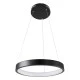 GloboStar® NEMESIS 61155 Κρεμαστό Φωτιστικό Δαχτυλίδι-Κύκλος LED CCT 30W 3513lm 360° AC 220-240V - Εναλλαγή Φωτισμού μέσω Τηλεχειριστηρίου All In One Ψυχρό 6000k+Φυσικό 4500k+Θερμό 2700k Dimmable Φ40cm - Μαύρο - 3 Years Warranty
