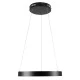 GloboStar® NEMESIS 61155 Κρεμαστό Φωτιστικό Δαχτυλίδι-Κύκλος LED CCT 30W 3513lm 360° AC 220-240V - Εναλλαγή Φωτισμού μέσω Τηλεχειριστηρίου All In One Ψυχρό 6000k+Φυσικό 4500k+Θερμό 2700k Dimmable Φ40cm - Μαύρο - 3 Years Warranty