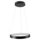 GloboStar® NEMESIS 61155 Κρεμαστό Φωτιστικό Δαχτυλίδι-Κύκλος LED CCT 30W 3513lm 360° AC 220-240V - Εναλλαγή Φωτισμού μέσω Τηλεχειριστηρίου All In One Ψυχρό 6000k+Φυσικό 4500k+Θερμό 2700k Dimmable Φ40cm - Μαύρο - 3 Years Warranty