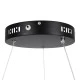 GloboStar® NEMESIS 61155 Κρεμαστό Φωτιστικό Δαχτυλίδι-Κύκλος LED CCT 30W 3513lm 360° AC 220-240V - Εναλλαγή Φωτισμού μέσω Τηλεχειριστηρίου All In One Ψυχρό 6000k+Φυσικό 4500k+Θερμό 2700k Dimmable Φ40cm - Μαύρο - 3 Years Warranty
