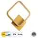 Μοντέρνα επιτοίχια απλίκα LED kelvo® LENA 12W 1440lm 300° AC 220-240V IP20 ρυθμιζόμενο λευκό CCT με εναλλαγή χρωμάτων 2700K/4500K/6000K χρυσό βούρτσας 25x5.5x29.5cm