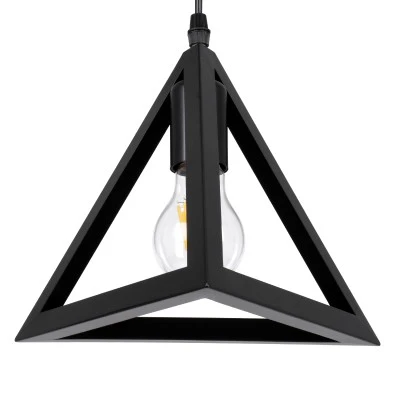 Κρεμαστό Φωτιστικό TRIANGLE 5xE27 Μαύρο Μ170xΠ22xΥ130cm