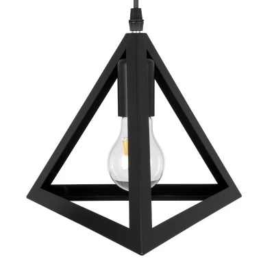 Κρεμαστό Φωτιστικό TRIANGLE 5xE27 Μαύρο Μ170xΠ22xΥ130cm
