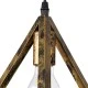 Κρεμαστό Φωτιστικό TRIANGLE Τρίφωτο 3xE27 – Μπρούτζινο Μεταλλικό Πλέγμα, Μ70xΠ22xΥ130cm