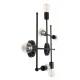 GloboStar® PIPING 00664-1 Vintage Industrial Φωτιστικό Οροφής Πολύφωτο Μαύρο Μεταλλικό Πλέγμα Μ66 x Π9.5 x Υ49cm