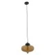 GloboStar® QUINN 01029 Vintage Κρεμαστό Φωτιστικό Οροφής Μονόφωτο 1 x E27 Γυάλινο Φιμέ Καφέ Φ26 x Y20cm