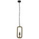 GloboStar® LINDELL 10001110 Vintage Κρεμαστό Φωτιστικό Ανάρτηση Μονόφωτο 1 x E14 IP20 Μαύρο Μέταλλο με Μπεζ Σχοινί - Μ18 x Π18 x Υ33cm