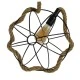 GloboStar® BRADLEY 10001328 Vintage Κρεμαστό Φωτιστικό Πλέγμα Μονόφωτο 1 x E27 IP20 Μπεζ Σχοινί, Πράσινο Πλαστικό με Μαύρο Μέταλλο - Μ33 x Π33 x Υ33cm