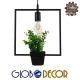 Μοντέρνο Κρεμαστό Φωτιστικό FLOWERPOT Μονόφωτο 1 x E27 Μαύρο Μεταλλικό με Διακοσμητικό Φυτό Φ30 x Y30cm GloboStar® FLOWERPOT 10001211 Μοντέρνο Κρεμαστό Φωτιστικό Οροφής Μονόφωτο 1 x E27 Μαύρο Μεταλλικό με Διακοσμητικό Φυτό Φ30 x Y30cm