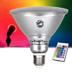 Λάμπα LED E27 PAR38 κήπου σκληρού υάλου 18W 1200lm 60° με εναλλαγή φωτισμού μέσω τηλεχειριστηρίου πολύχρωμο RGB IP65 Λάμπα LED E27 PAR38 κήπου σκληρού υάλου 18W 1200lm 60° με εναλλαγή φωτισμού μέσω τηλεχειριστηρίου πολύχρωμο RGB IP65