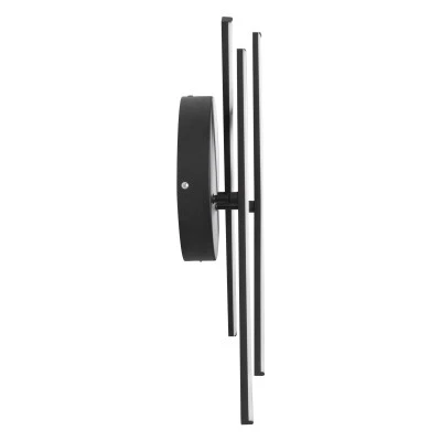 GloboStar® DRACO 61093 Φωτιστικό Οροφής Γραμμικό Linear Design LED CCT 45W 5535lm 120° AC 220-240V - Εναλλαγή Φωτισμού μέσω Τηλεχειριστηρίου All In One Ψυχρό 6000k+Φυσικό 4500k+Θερμό 2700k Dimmable Φ50 x Υ11cm - Μαύρο - 3 Years Warranty