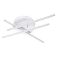 Μοντέρνο τρίφωτο φωτιστικό οροφής DRACO LED 45W 5535lm AC 220-240V ρυθμιζόμενο λευκό CCT με χειριστήριο IP20 λευκό ματ 50x50x11cm