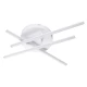 Μοντέρνο τρίφωτο φωτιστικό οροφής DRACO LED 45W 5535lm AC 220-240V ρυθμιζόμενο λευκό CCT με χειριστήριο IP20 λευκό ματ 50x50x11cm