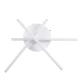 Μοντέρνο τρίφωτο φωτιστικό οροφής DRACO LED 45W 5535lm AC 220-240V ρυθμιζόμενο λευκό CCT με χειριστήριο IP20 λευκό ματ 50x50x11cm
