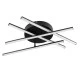 GloboStar® DRACO 61095 Φωτιστικό Οροφής Γραμμικό Linear Design LED CCT 60W 7380lm 120° AC 220-240V - Εναλλαγή Φωτισμού μέσω Τηλεχειριστηρίου All In One Ψυχρό 6000k+Φυσικό 4500k+Θερμό 2700k Dimmable Φ60 x Υ11cm - Μαύρο - 3 Years Warranty