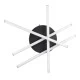 GloboStar® DRACO 61095 Φωτιστικό Οροφής Γραμμικό Linear Design LED CCT 60W 7380lm 120° AC 220-240V - Εναλλαγή Φωτισμού μέσω Τηλεχειριστηρίου All In One Ψυχρό 6000k+Φυσικό 4500k+Θερμό 2700k Dimmable Φ60 x Υ11cm - Μαύρο - 3 Years Warranty
