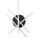 GloboStar® DRACO 61095 Φωτιστικό Οροφής Γραμμικό Linear Design LED CCT 60W 7380lm 120° AC 220-240V - Εναλλαγή Φωτισμού μέσω Τηλεχειριστηρίου All In One Ψυχρό 6000k+Φυσικό 4500k+Θερμό 2700k Dimmable Φ60 x Υ11cm - Μαύρο - 3 Years Warranty